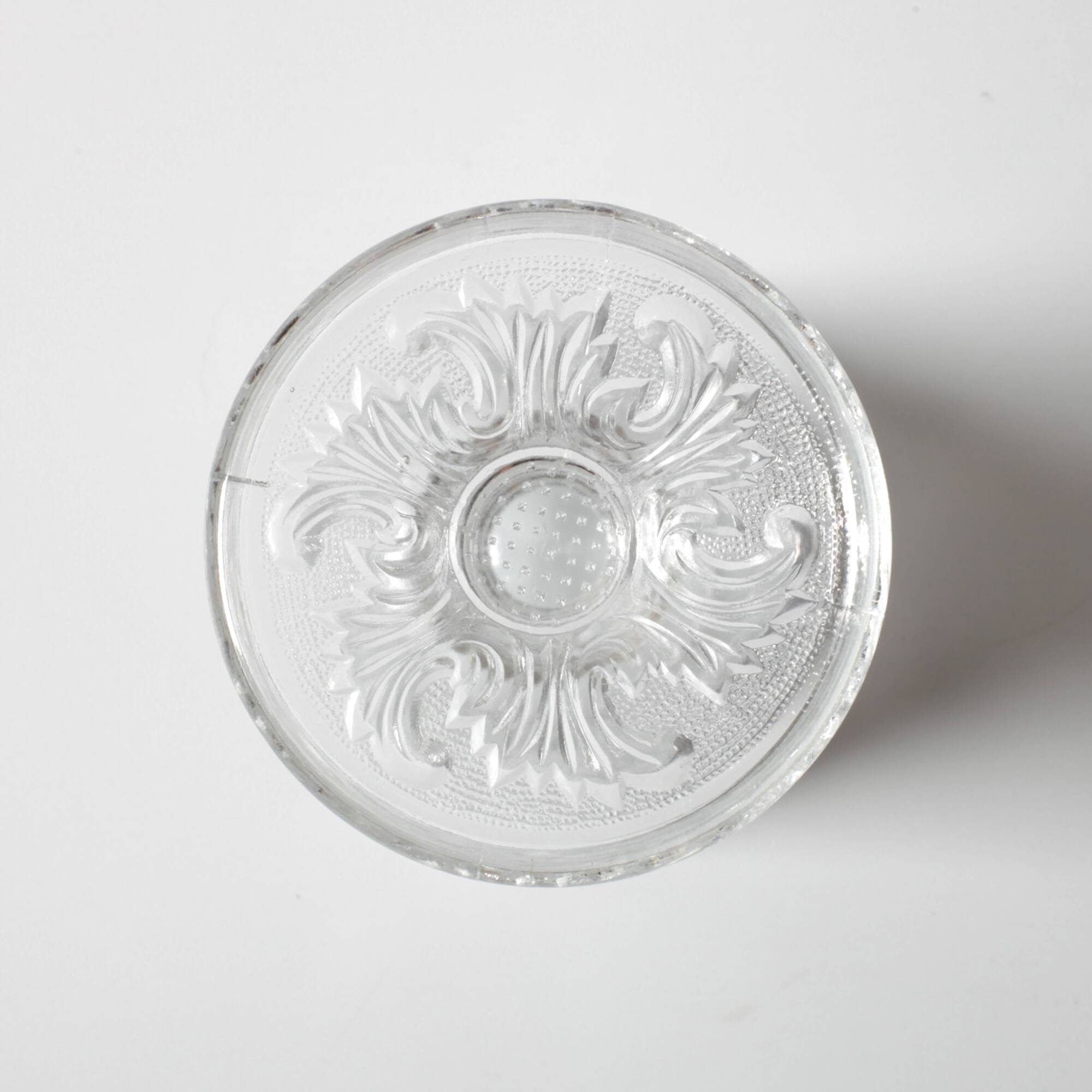 Vintage Clear Stem Glass Arabesque / Wine Goblet Baccarat / France / 1840s