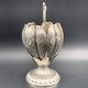 Fleuron - Christofle - Vintage caviar spoon display "Flower of Poseidon" in silver metal