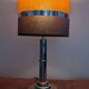 Vintage orange and chocolate lamp design.