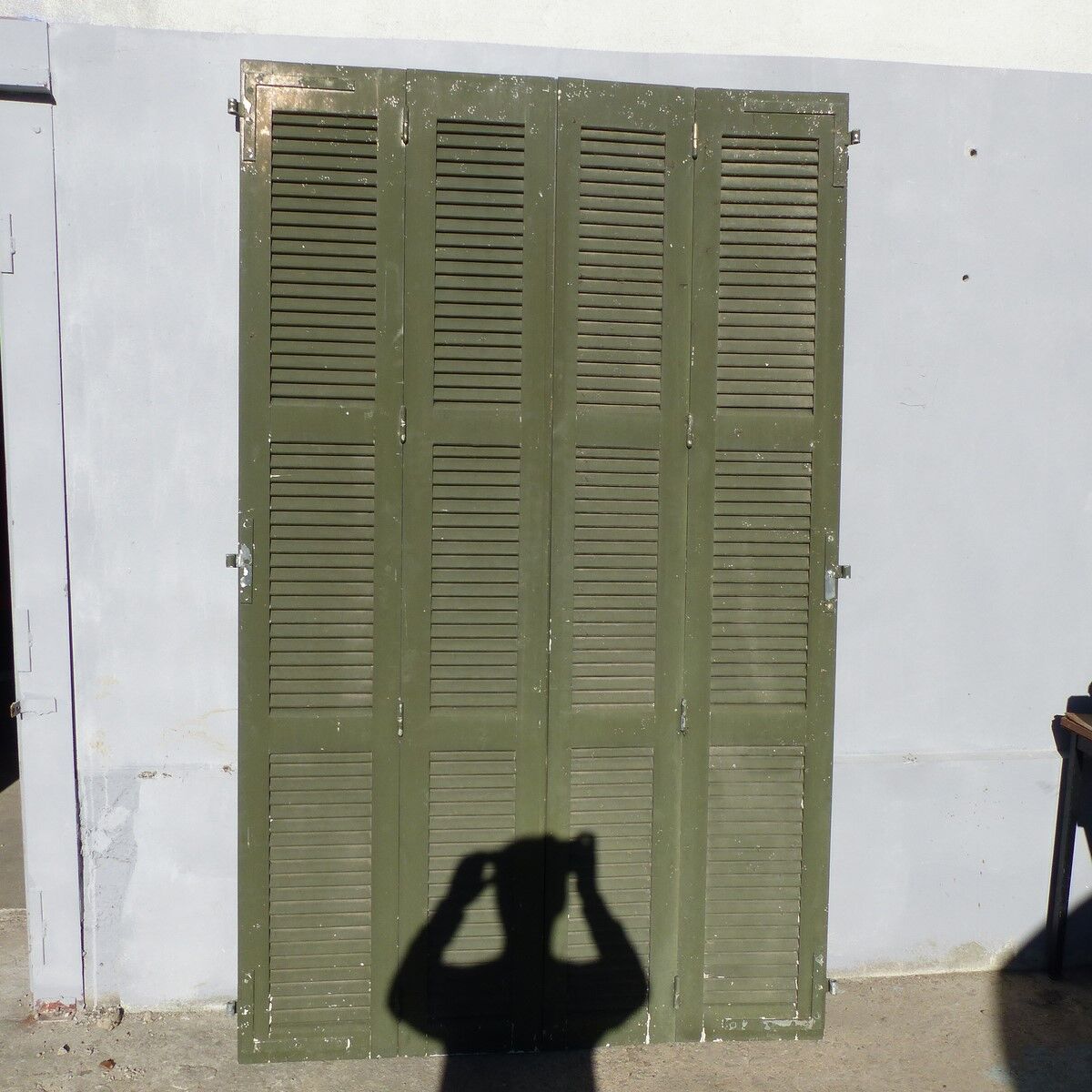 Set of 4 wooden shutters width 140 cm height 228 cm