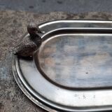 Silver metal tray