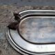 Silver metal tray