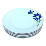 5 assiettes porcelaine à décor floral