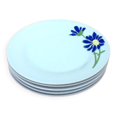 5 assiettes porcelaine à décor floral