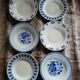 6 mismatched antique deep plates