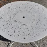 Old white wrought iron garden set