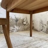 70s oval pine table from Les Arcs