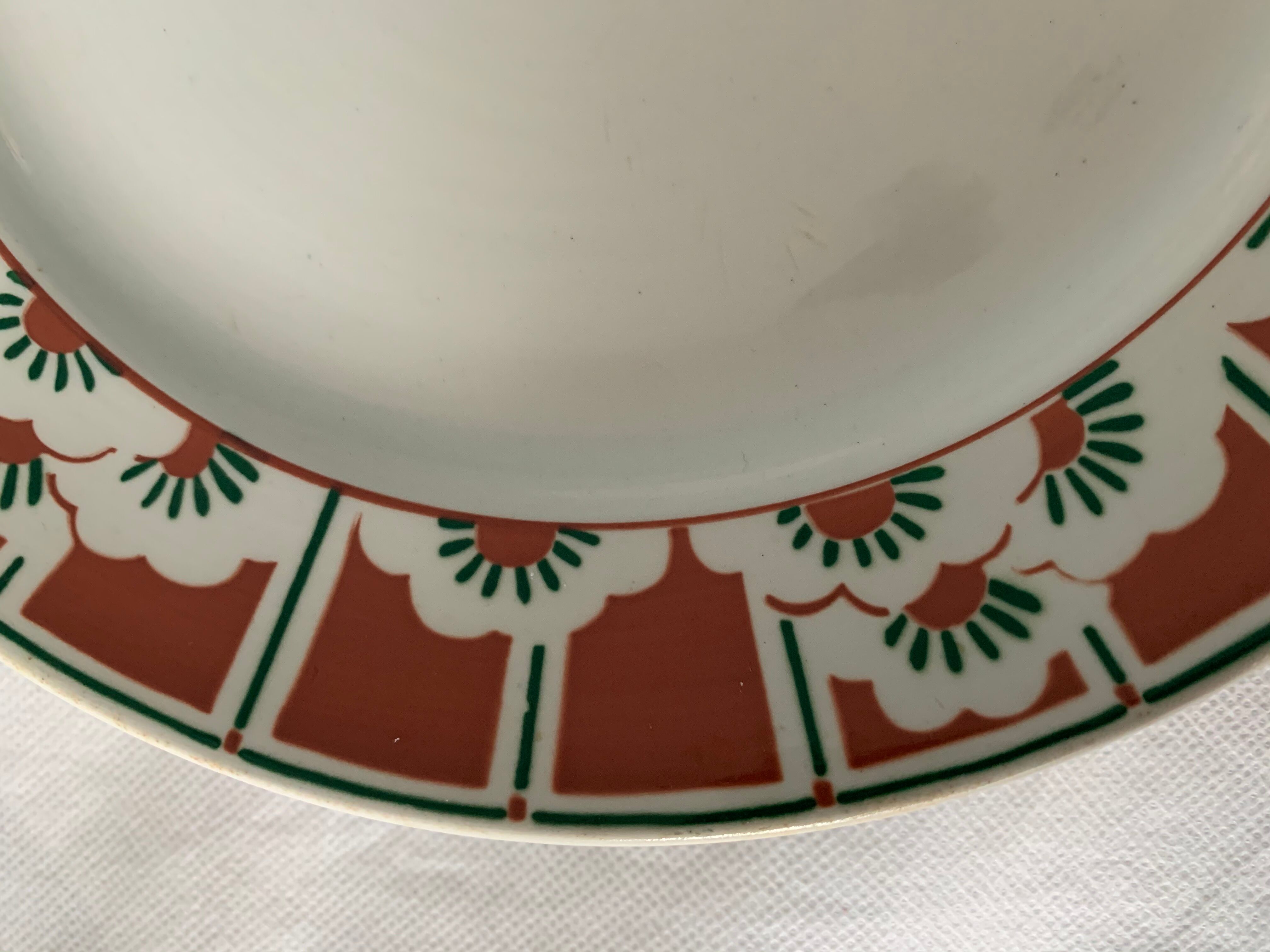 Old compotier Sarreguemines model Siena, early twentieth century