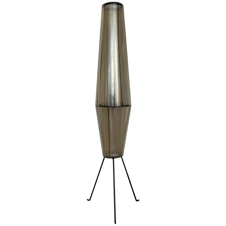 Midcentury Space Age Floor Lamp "Rocket", Czechoslovakia, 1960s