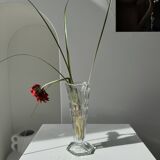 Small classic glass vase soliflore H16