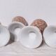 Mazagrans Coffee Cups Set of 4 with Salmon Pink Floral Decor