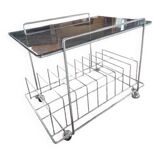 Vinyl serving trolley