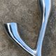 Organic candle holder in brushed aluminum, 3 branches, 1970
