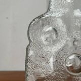 Vintage German glass vase model on the rocks by Lars Hellsten for Walther Glas, 1970s.