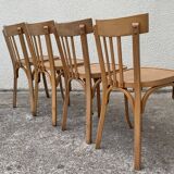 Suite of 4 chairs bistro Baumann 1967