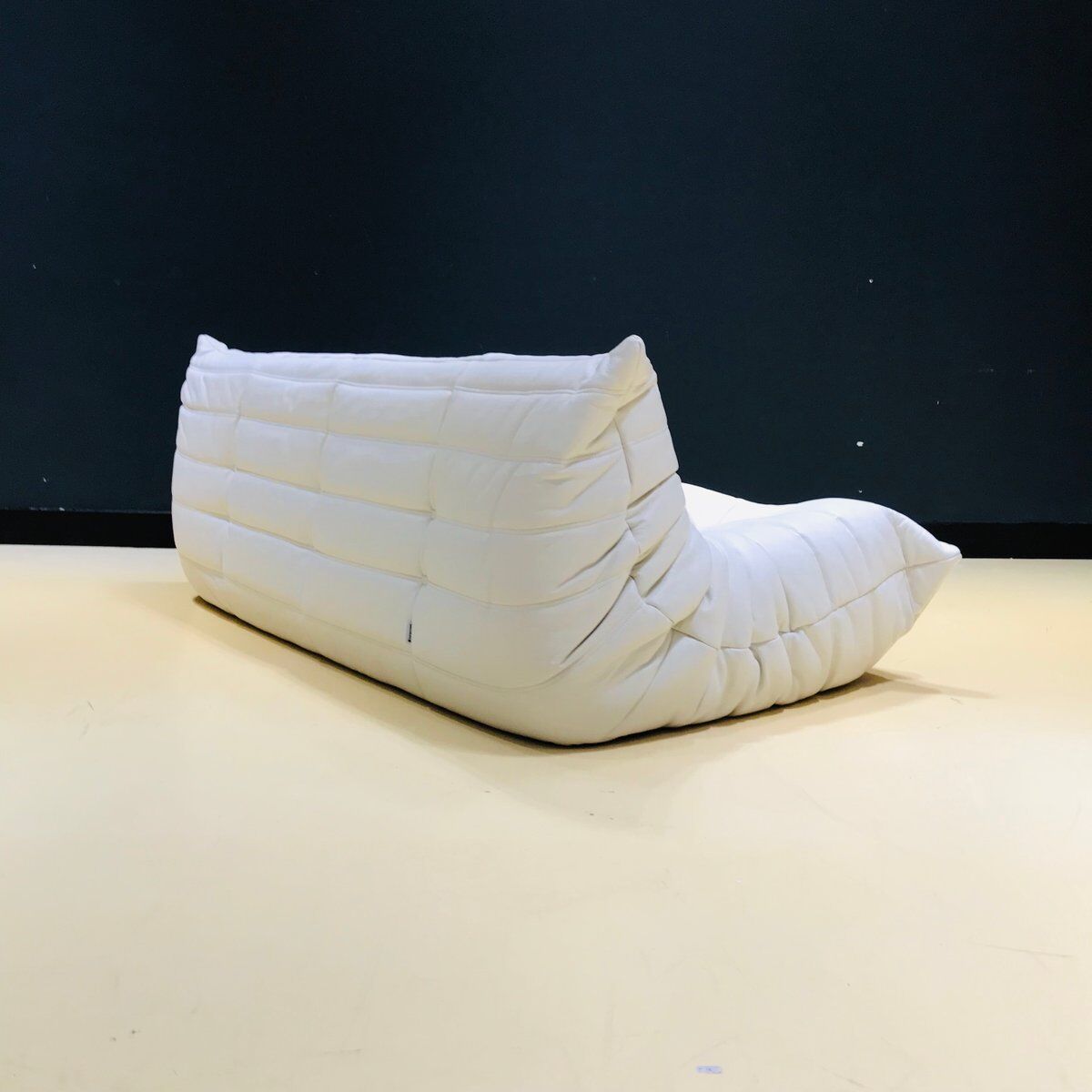 French Togo sofa in white cow leather by Michel Ducaroy for Ligne Roset.