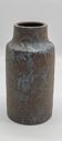 Vase en grès brutaliste à l'email poudré bleu