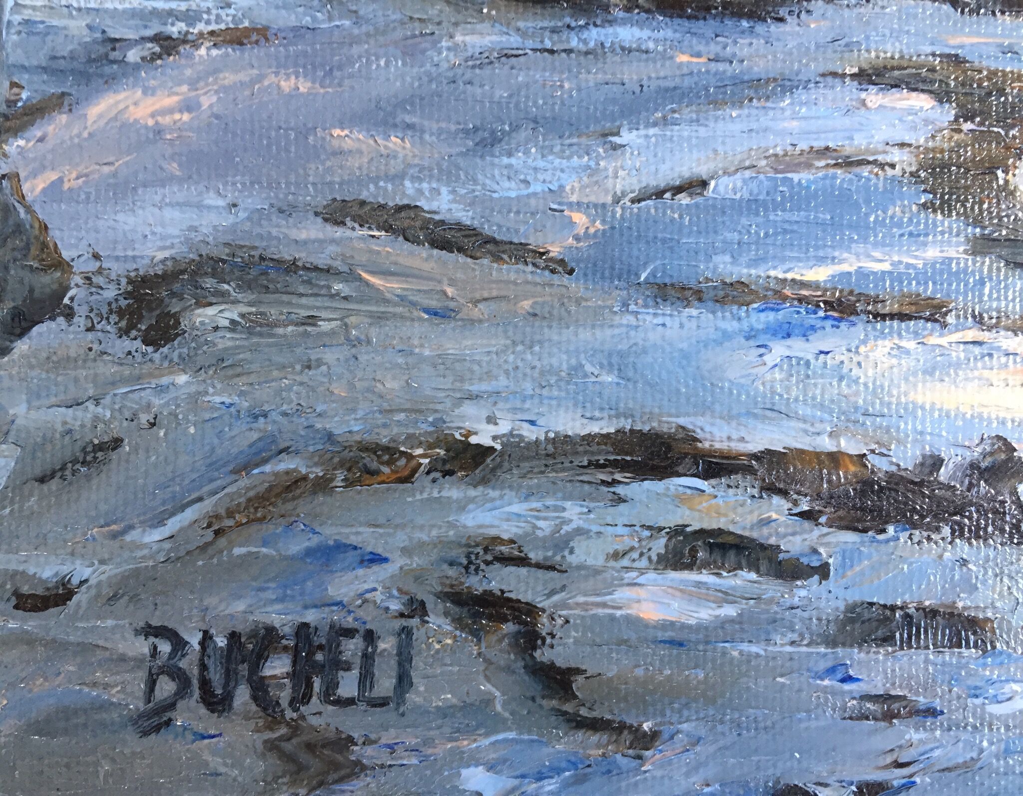 Tableau bord de mer Bretagne Peinture huile sur toile
