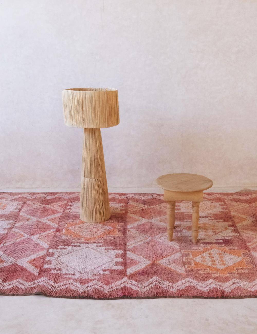 Vintage Pink Berber Rug - 330 x 162 cm