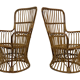 Set of two mid century rattan armchairs by bonacina 1950 design