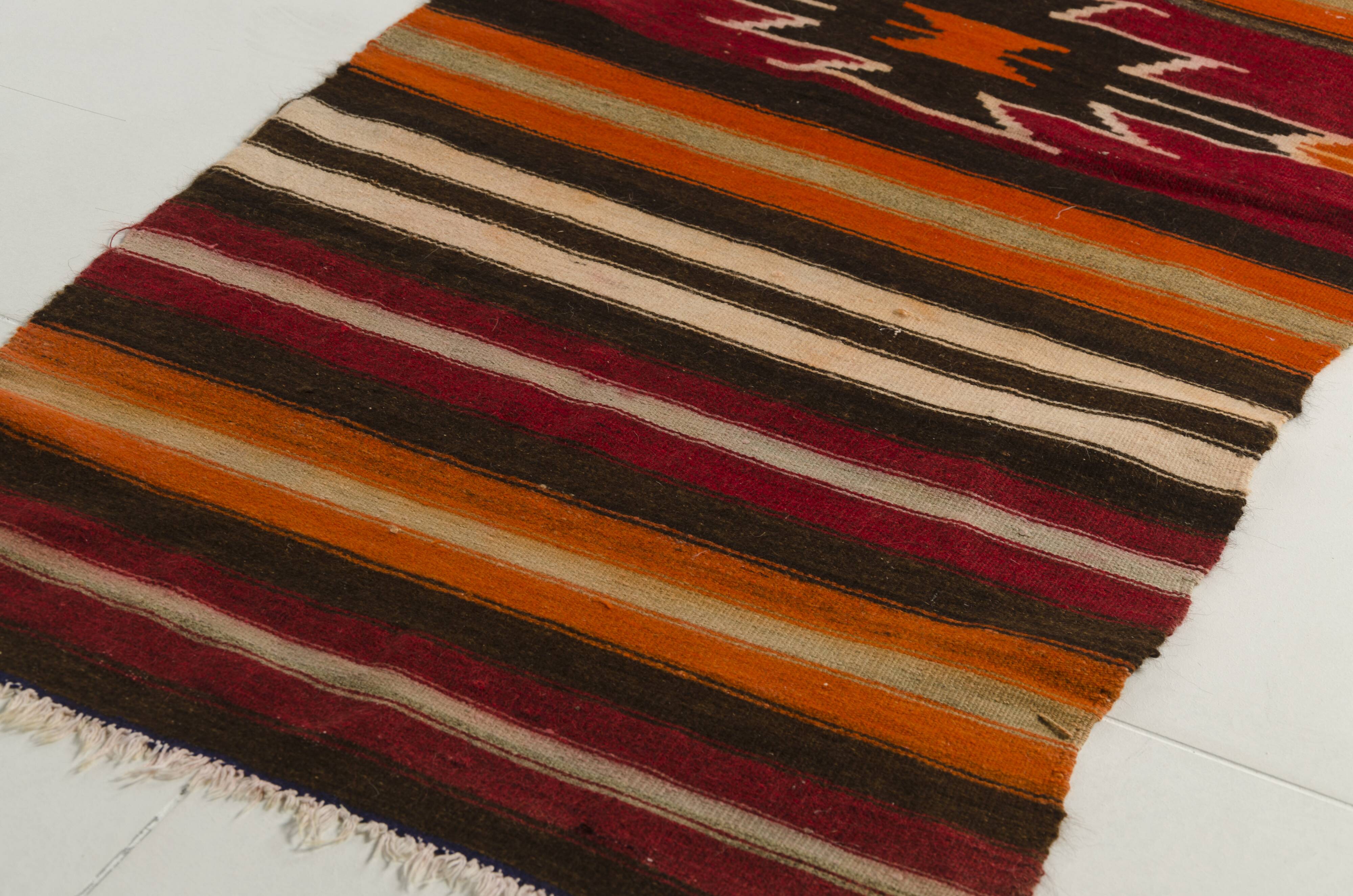 Tapis Kilim Anatolien Vintage, Kilim Géométrique Vintage sku-138