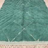 Tapis Berbère Béni Ouarain Moderne Vert Amande- 290 x 160 cm