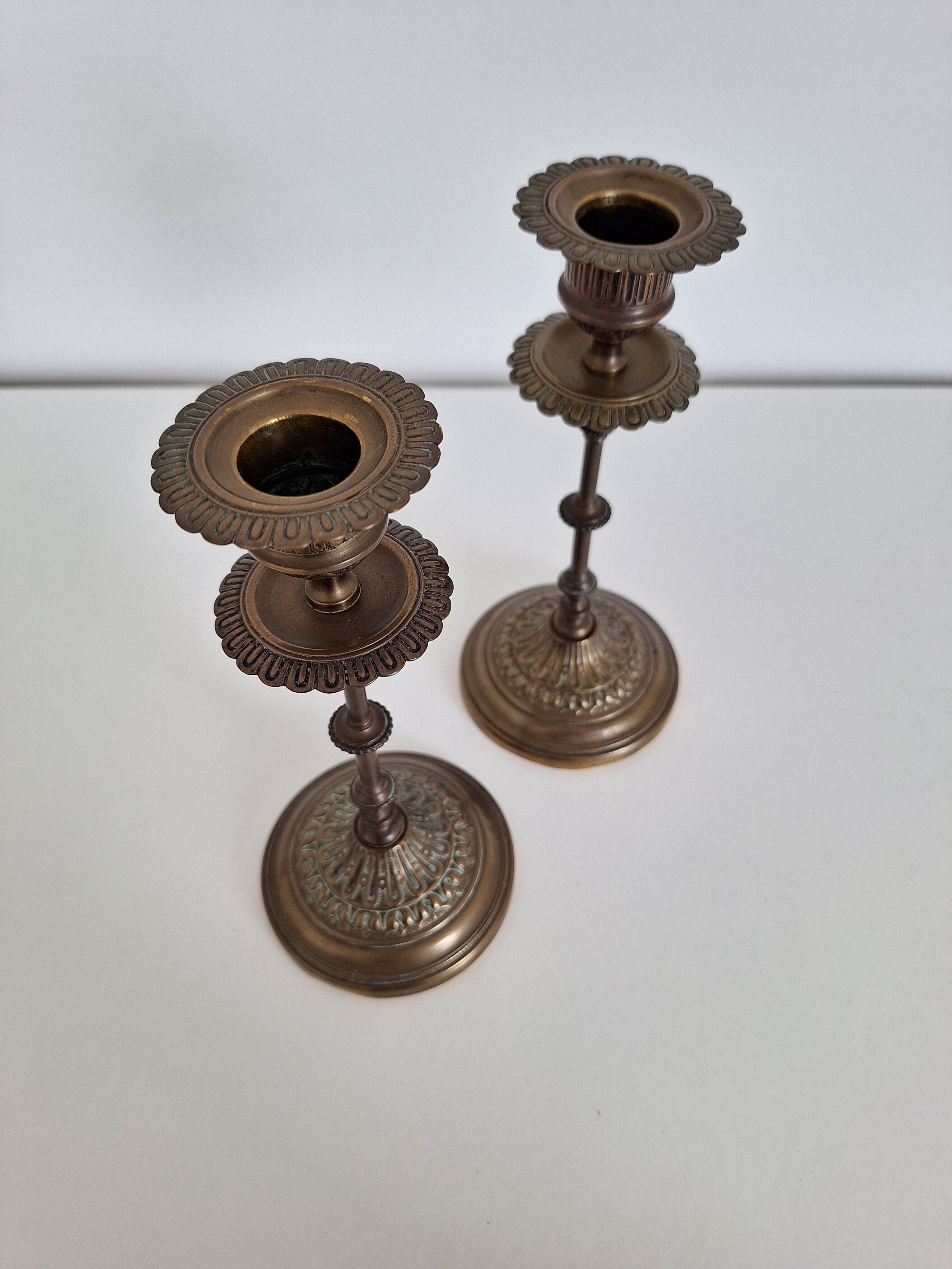 Vintage brass candle holders