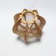 Scandinavian design pendant lampshade 70s 1970s vintage in wood and wire