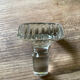 "Bohemian crystal carafe from Czechoslovakia with stopper, engraved decoration."
