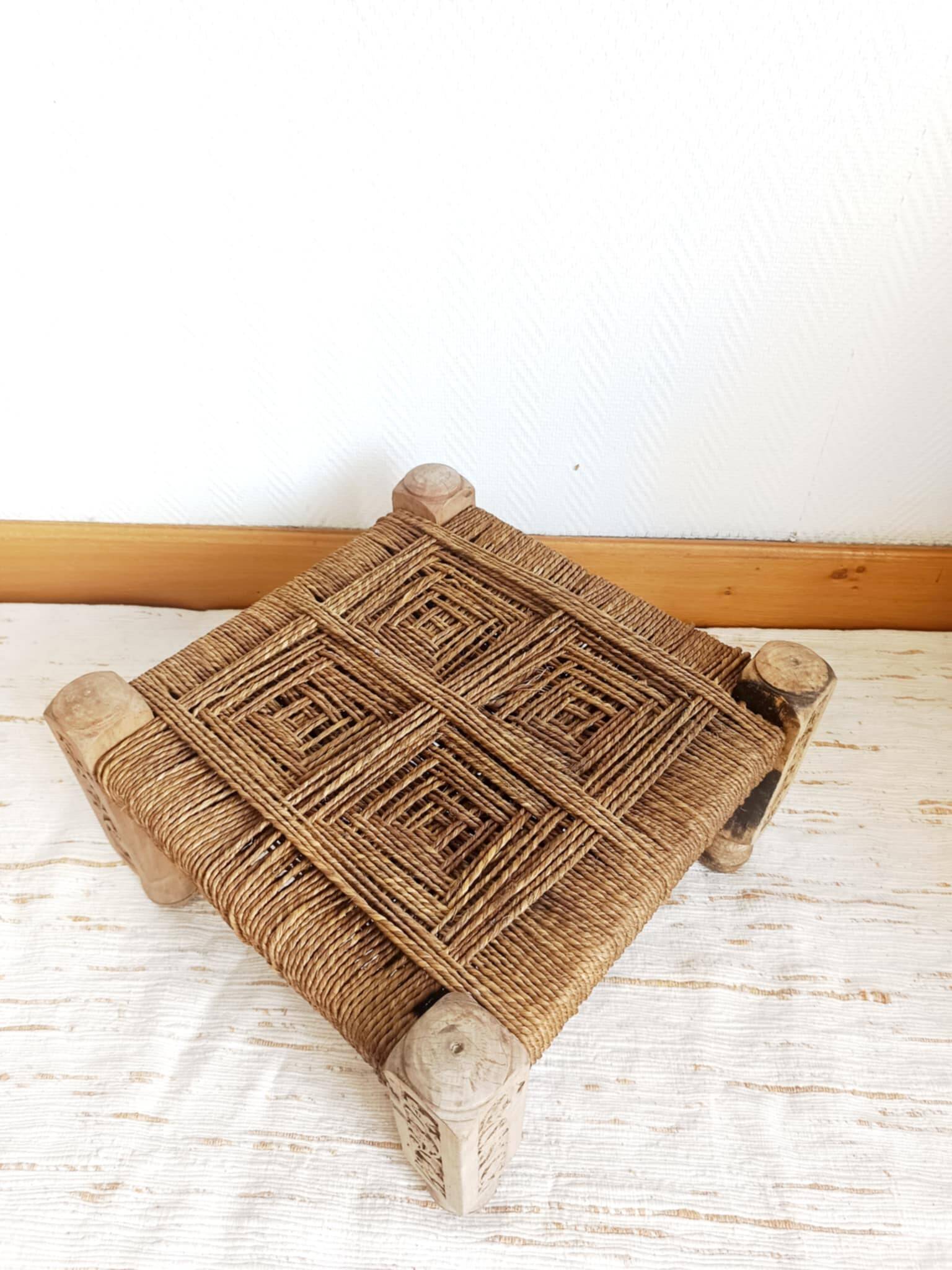 Antique Indian rope stool