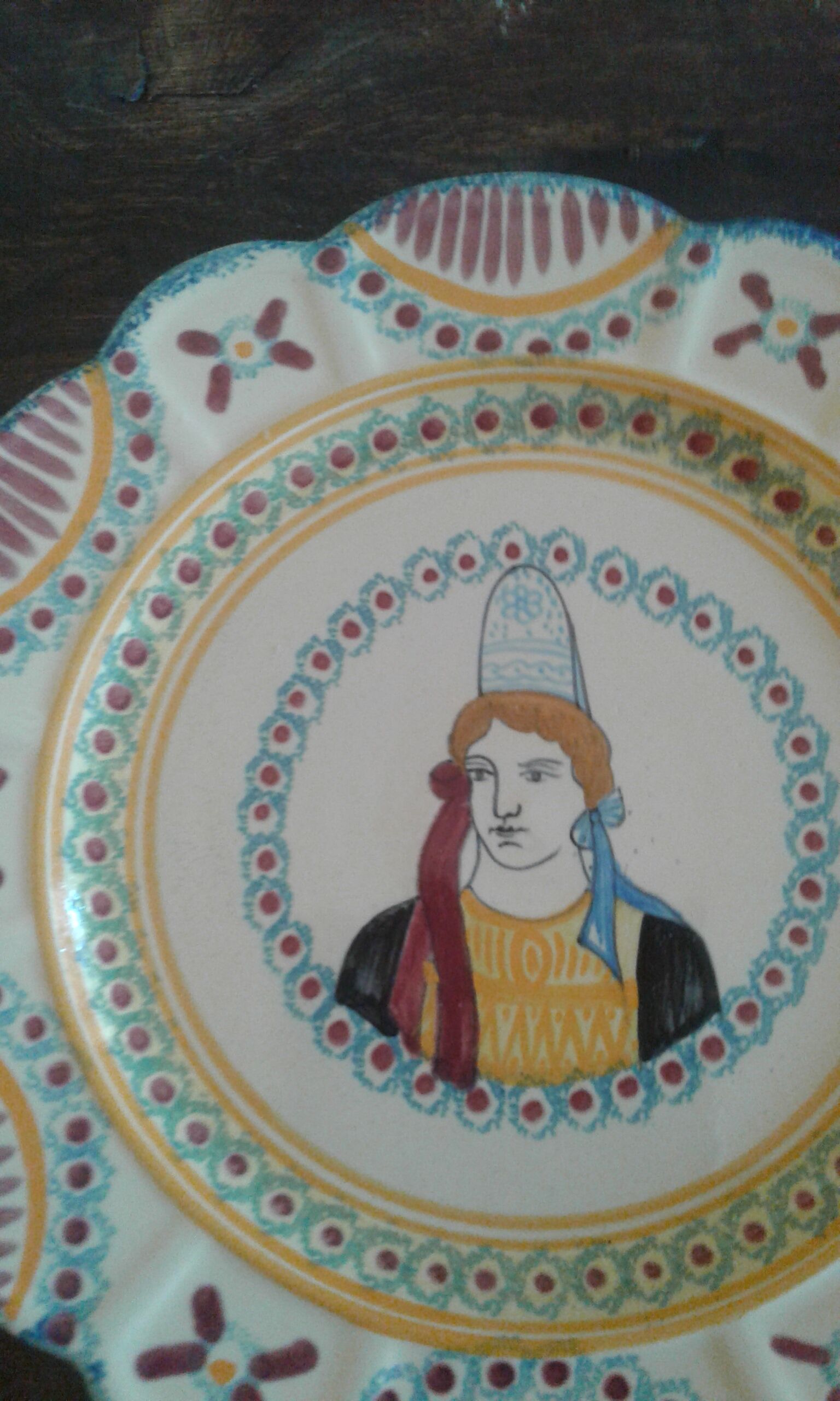 Two old Quimper plates