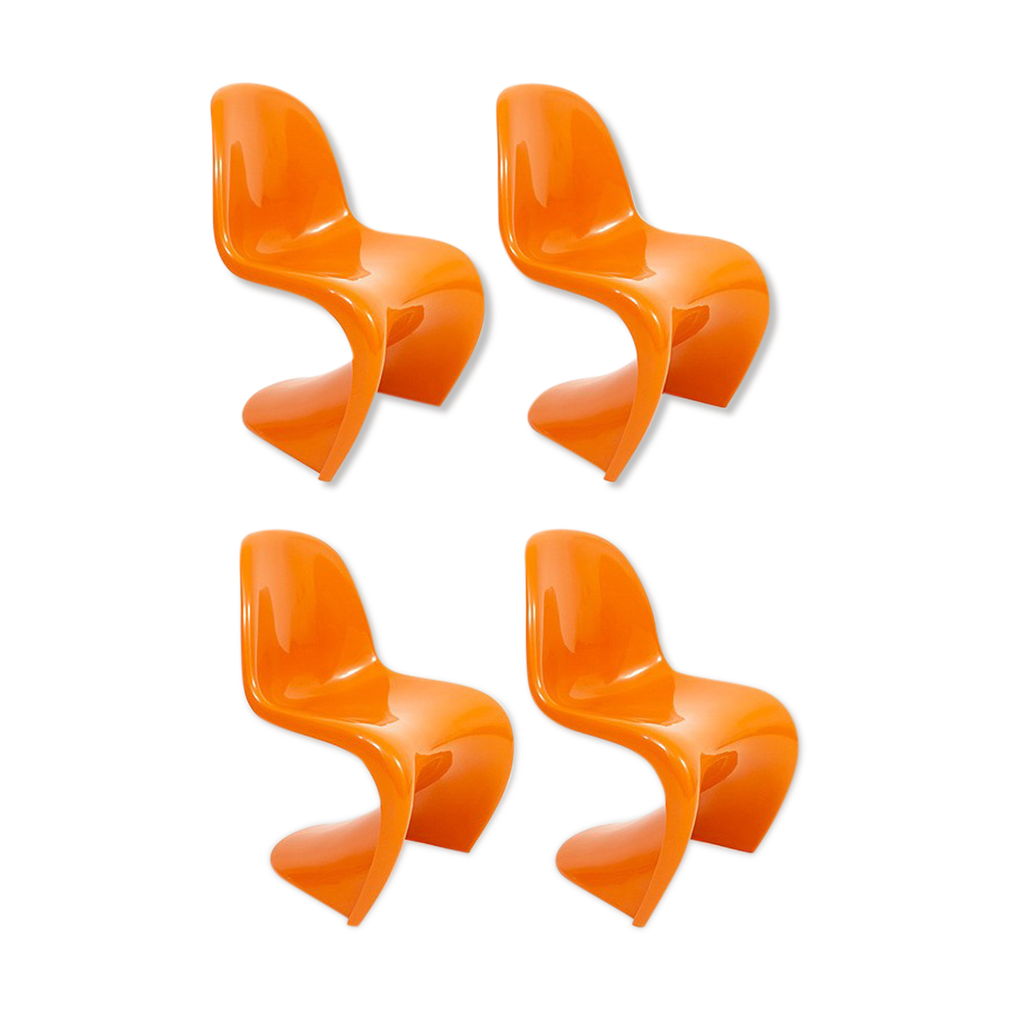 4 chaises Panton par Verner Panton pour Herman Miller, 1972, Set de 4