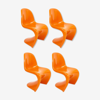 Panton Chairs by Verner Panton for Herman Miller, 1972, Set of 4