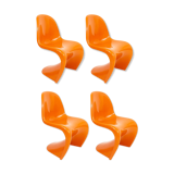 4 chaises Panton par Verner Panton pour Herman Miller, 1972, Set de 4