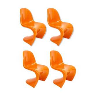4 chaises Panton par Verner Panton pour Herman Miller, 1972, Set de 4