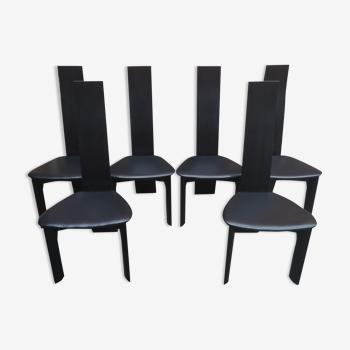 6 chaises Bob et Dries Van den Berghe Design 1970