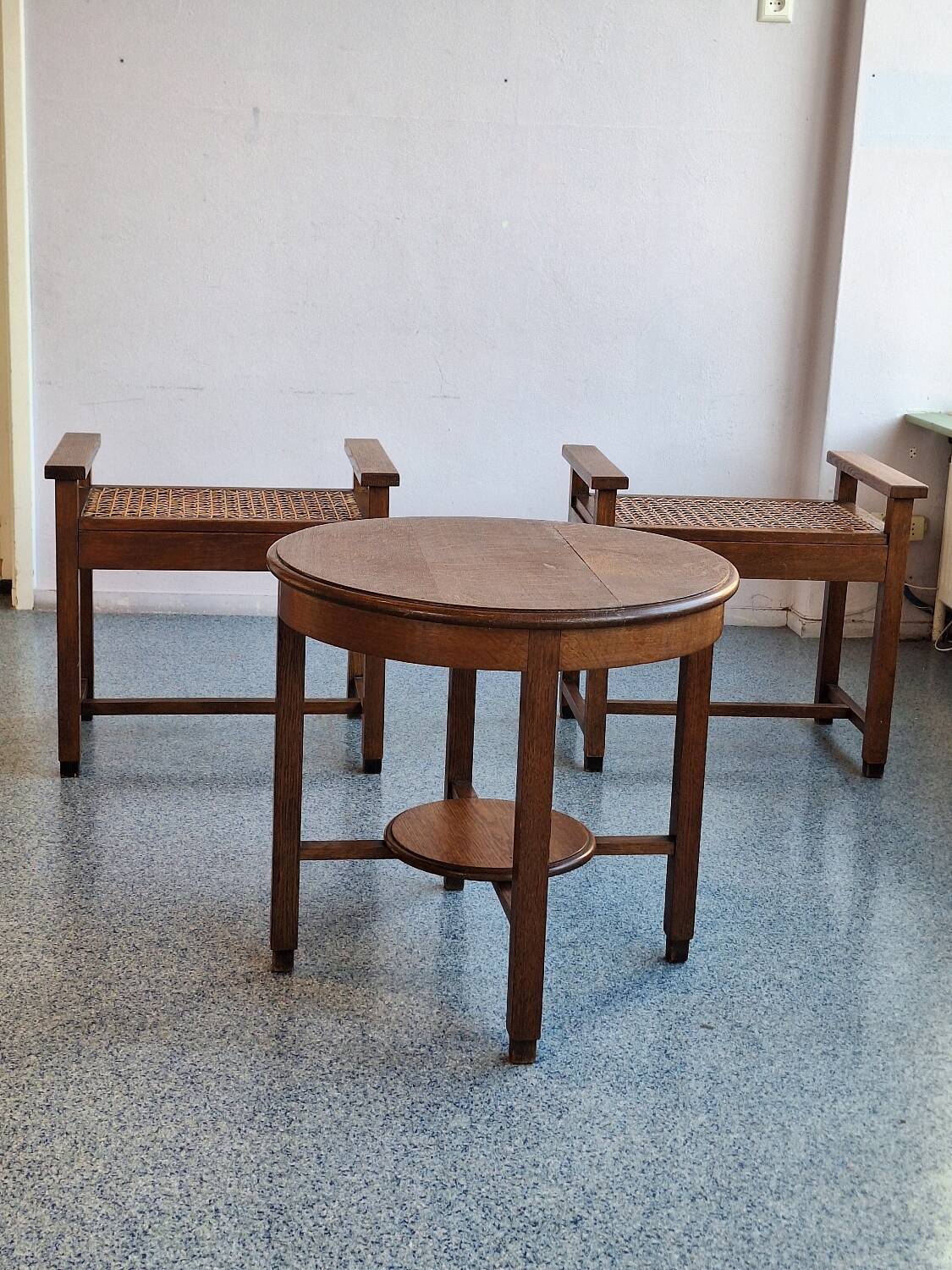 Amsterdam School/Art Deco Hallway Furniture Set, 1930s
