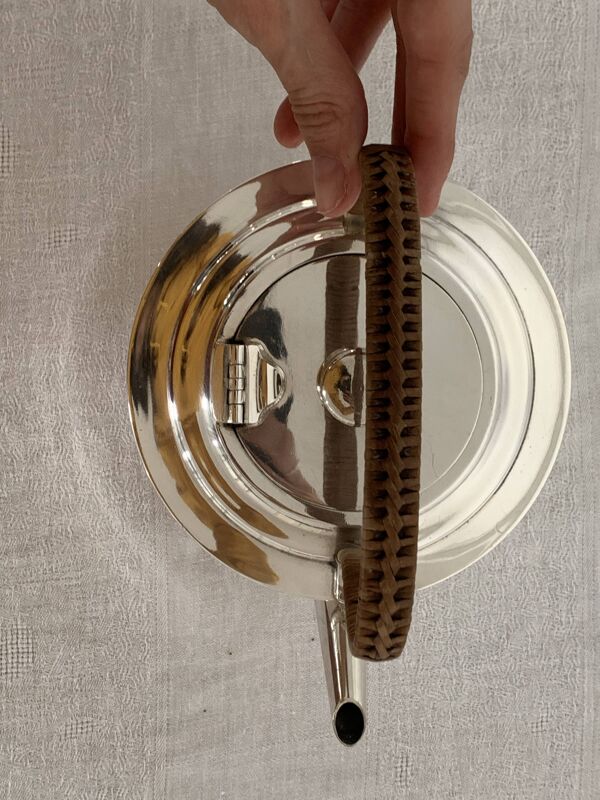 Bouilloire à alcool en argent anglais Edward & Sons, vers 1900-1920