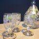 Enamelled glass liquor service