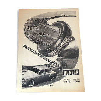 Vintage advertising to frame dunlop