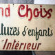 Store sign. Children's cars. Vintage signs. Around 1940/1950s.