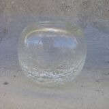 Vase en verre craquelé