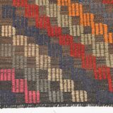 5x7 Red & Orange Vintage Kilim Rug, 171x225Cm