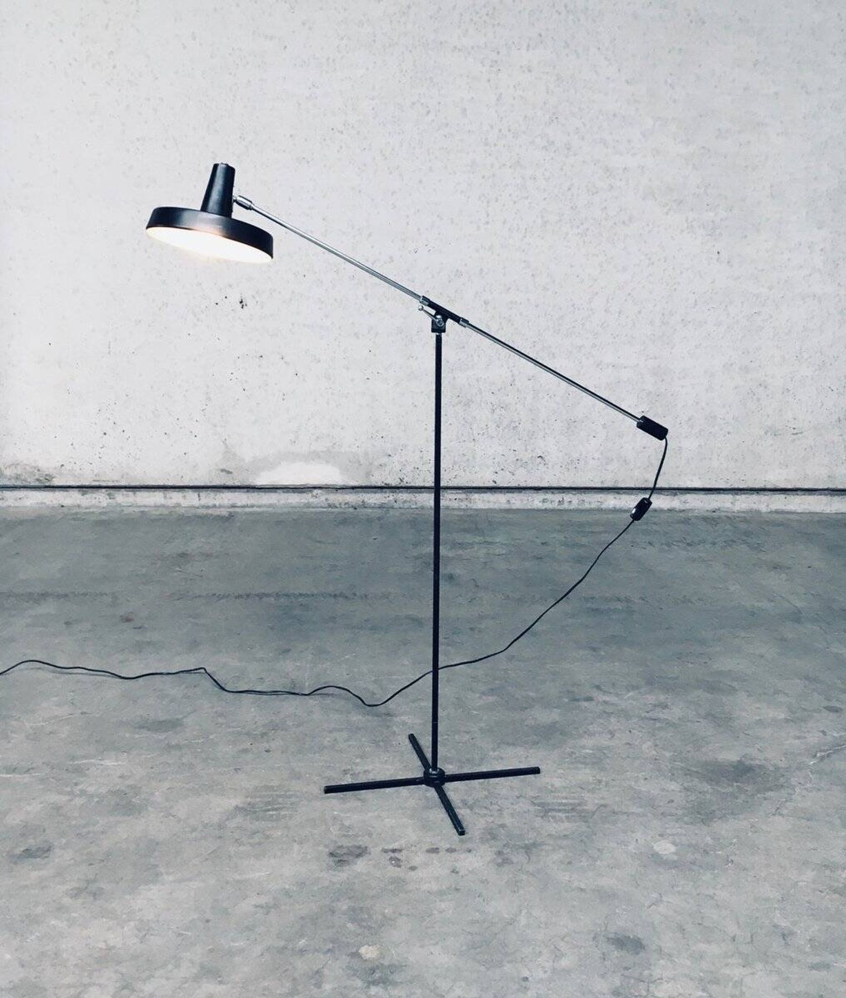 Mid-Century Modern Counterbalance Floor Lamp by Boulanger, Belgium, 1960s