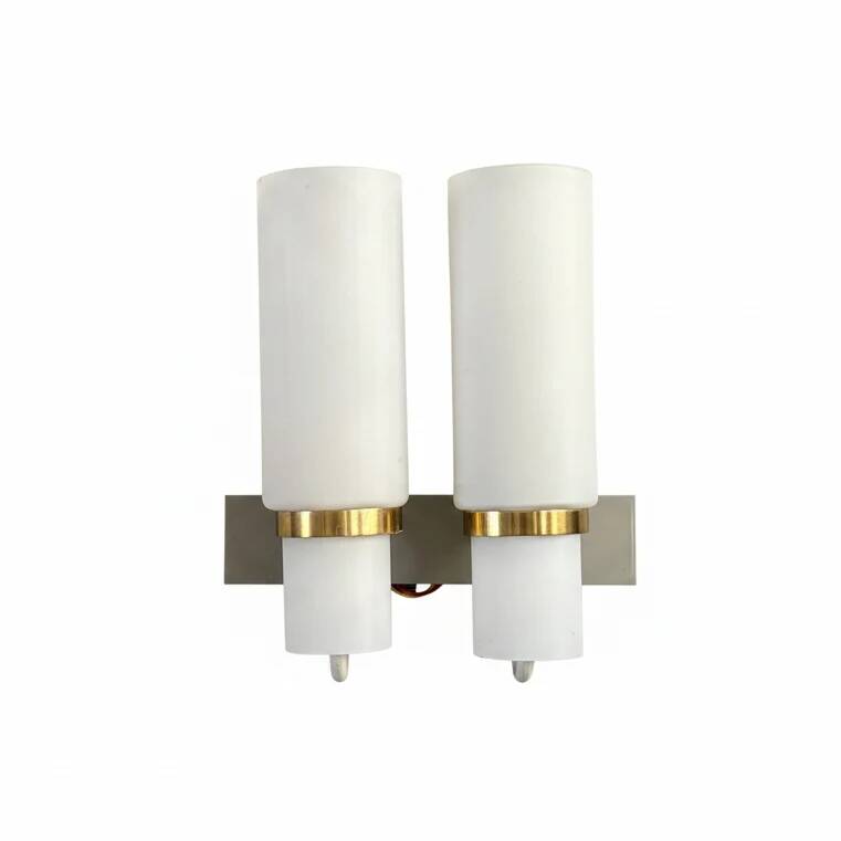 Applique double en opaline et laiton