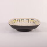Geometric tracing ceramic vide-poche bowl, 1960s.