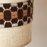 Floor lamp - Ceramic base with large lampshade - 1970s