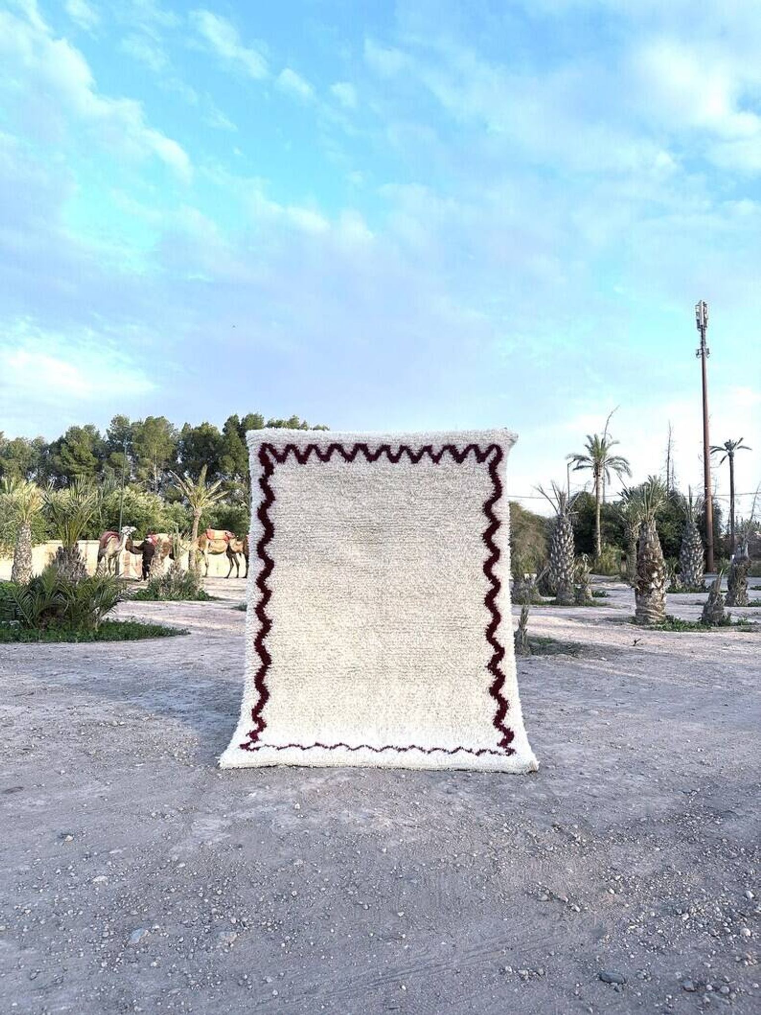 Natural wool rug 250cmx150cm
