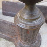 Pair of old cast iron and brass channels