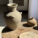 Oval petrified wood dish or bowl with grey edges D28x24 -3779